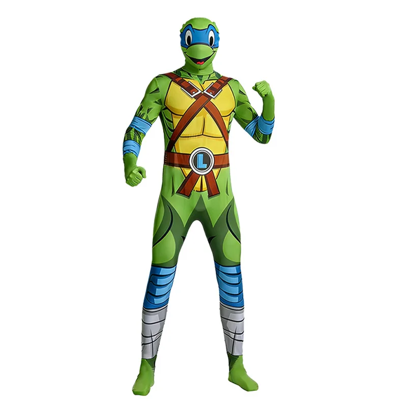 Adult Teenage Mutant Ninja Turtles Leonardo Raphael April O'Neil Cosplay for Halloween Party 3D Printing Jumpsuit Costume