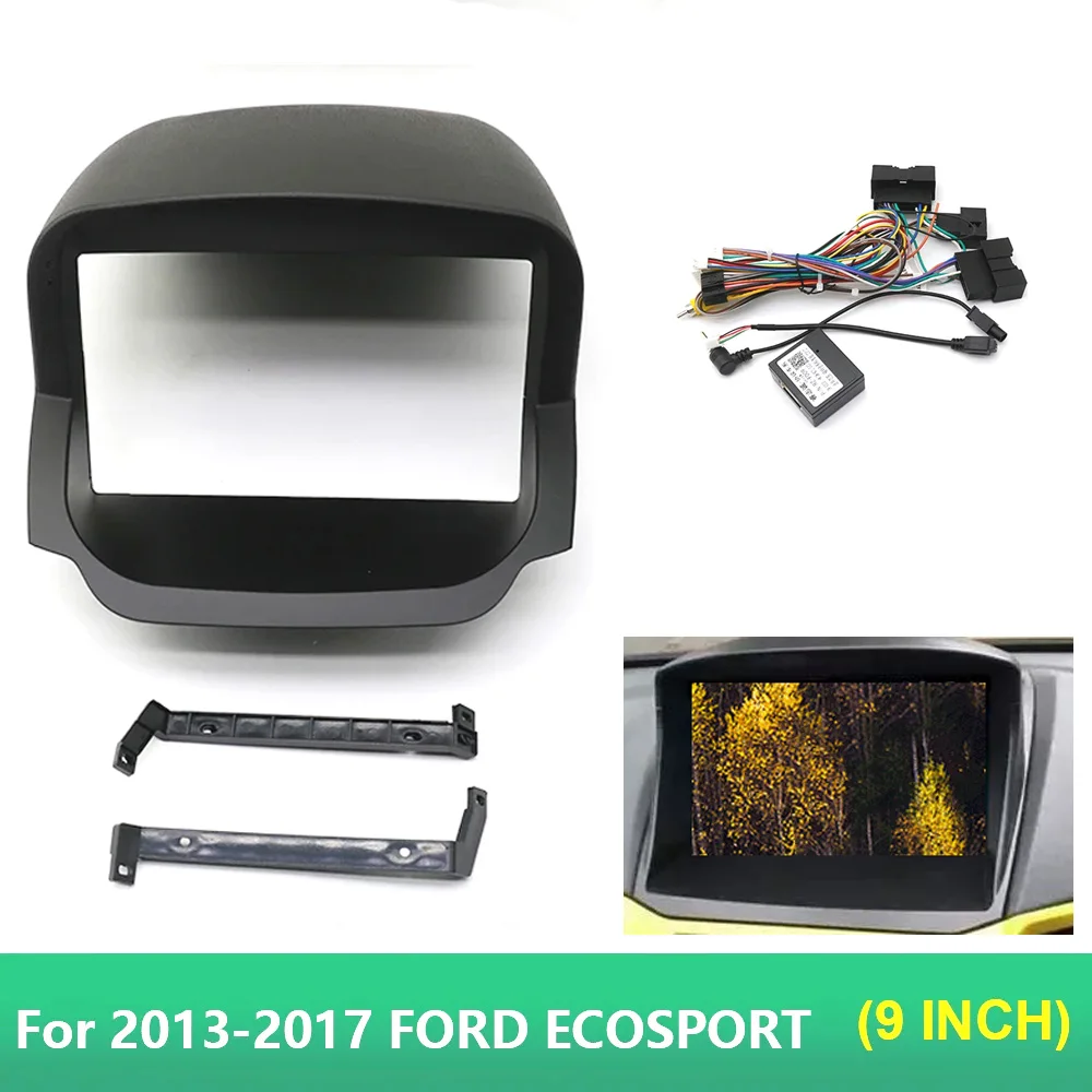 For 2013-2017 FORD ECOSPORT (9INCH)Car Radio Fascias Android GPS MP5 Stereo Player 2 Din Head Unit Panel Dash Frame Installation