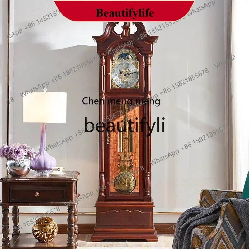 

D178 German Helmler European mechanical floor clock living room vertical clock retro pendulum clock Y96