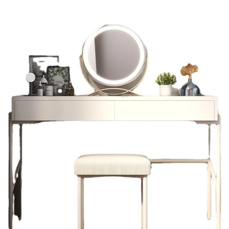 Легкий роскошный комод из цельного дерева, Интернет-знаменитости, стол из ветровой каменной плиты, современный простой туалетный столик для спальни