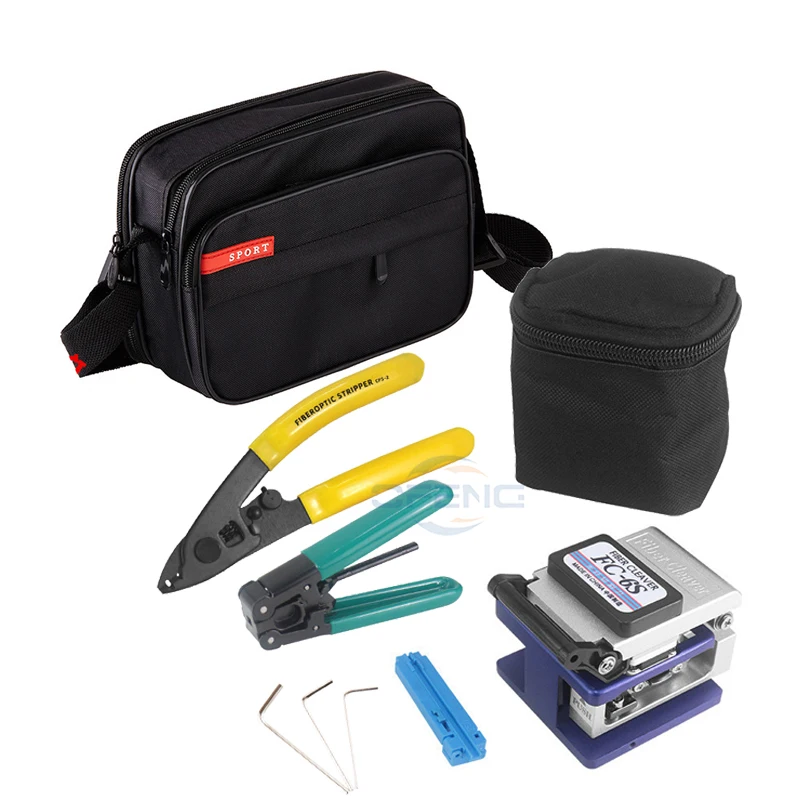 

Fiber Optic Tools Kits 7 in 1 FTTH fiber optic tool bag fiber stripper fc-6s fiber cleaver+ miller customized