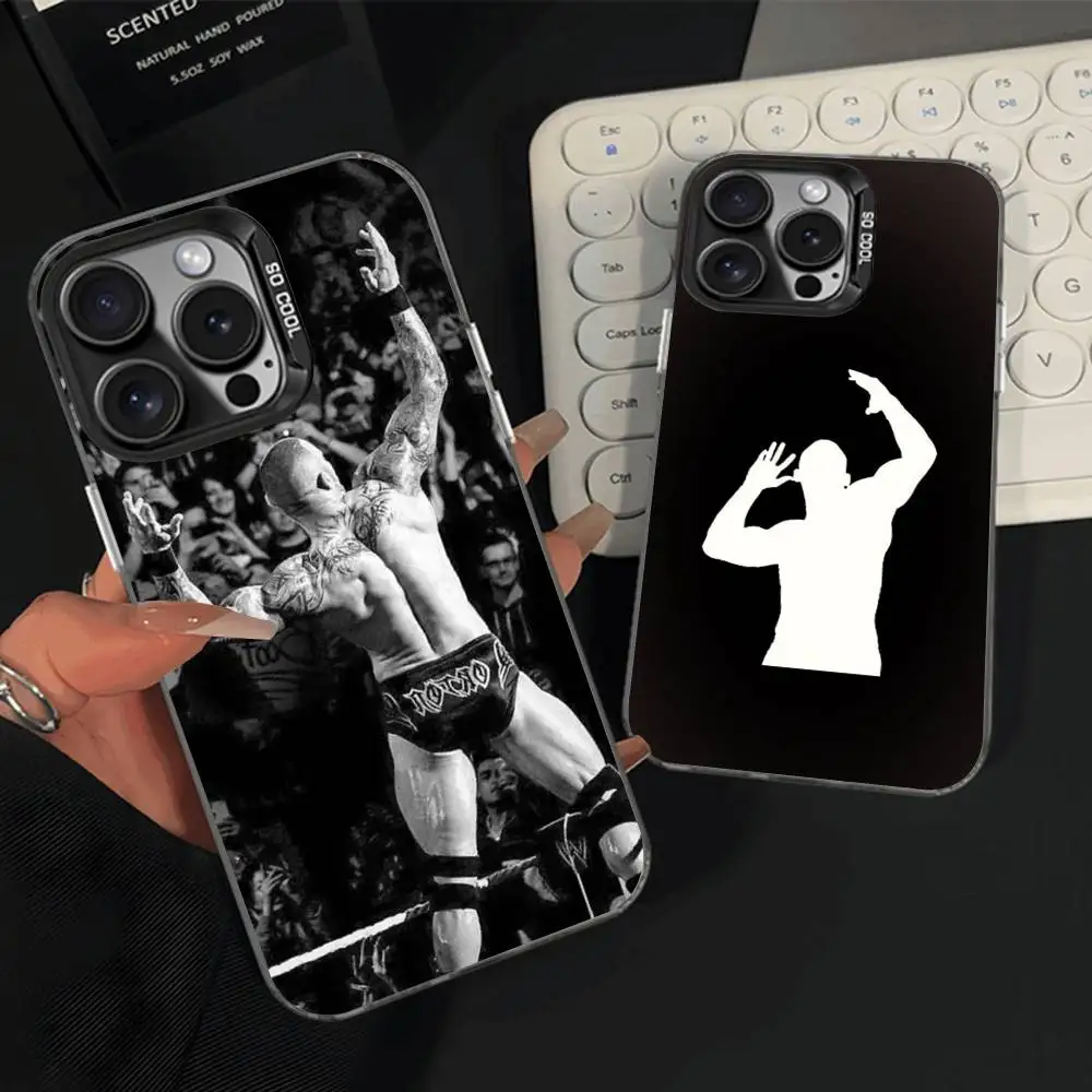 

R-Randy O-Orton RKO Phone Case For iPhone 16,15,14,13,12,11,Pro,Max,Plus,Mini,XS,SE Anti Fall Black Matte Hard Bumper