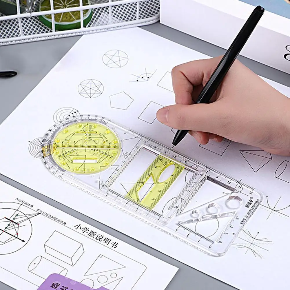 Многофункциональная Геометрическая линейка геометрический шаблон измерительный инструмент для школы студента офиса архитектура