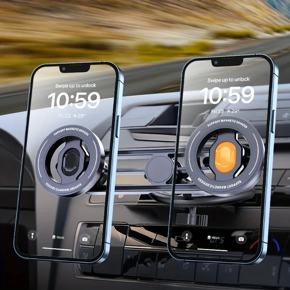 Starker magnetischer Dual-Auto-Handyhalter für CD-Schlitz, Auto-Innenraumhalterung für Apple, für Samsung, sicheres Fahren, Navigation, Anrufe