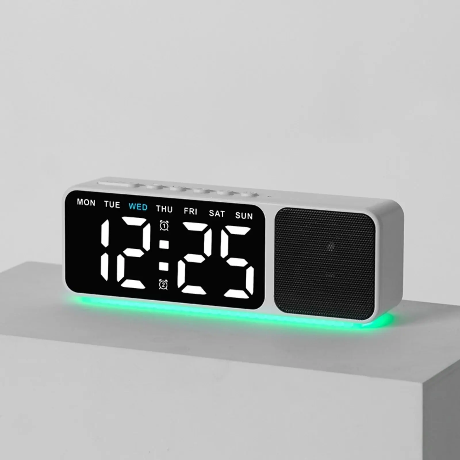 Bluetooth Speaker Speaker Clock Twin Alarm Home Gadget for Desk