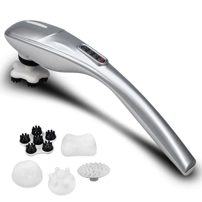 1pc Household Electric Dolphin Massage Stick Multifunctional Five Heads Massage Back Waist Leg Full Body Massage Instrument