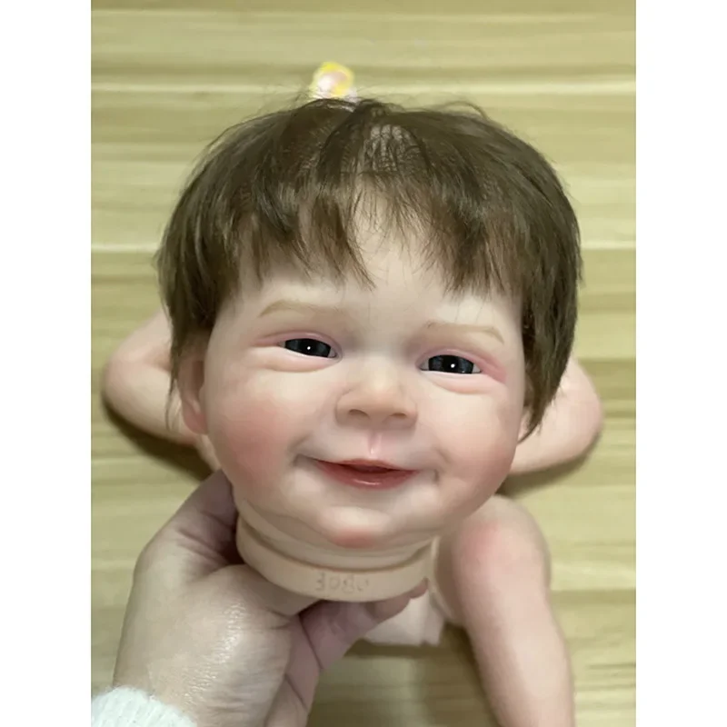 20inch Reborn Doll Kit Sebastian with Planting Hair Cute Sleeping Baby Lifelike Already Painted Doll Part