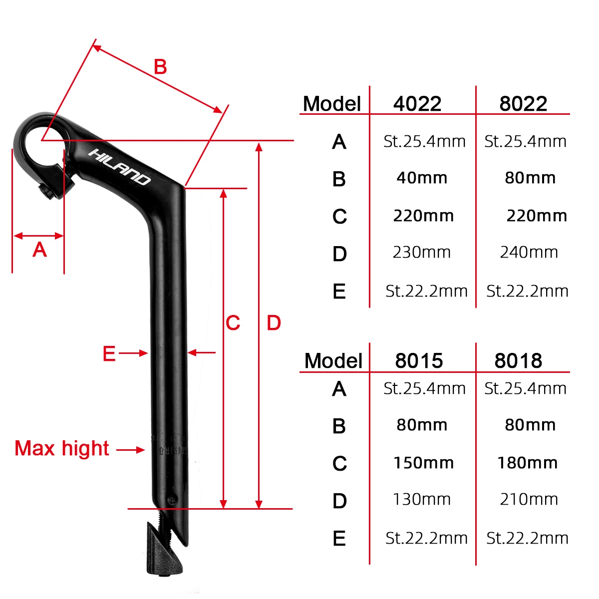 Road Bicycle Fixed Gear Retro Gooseneck Bike Stem Accessories Cycling Stem Part Suitable For 25.4mm Handlebar