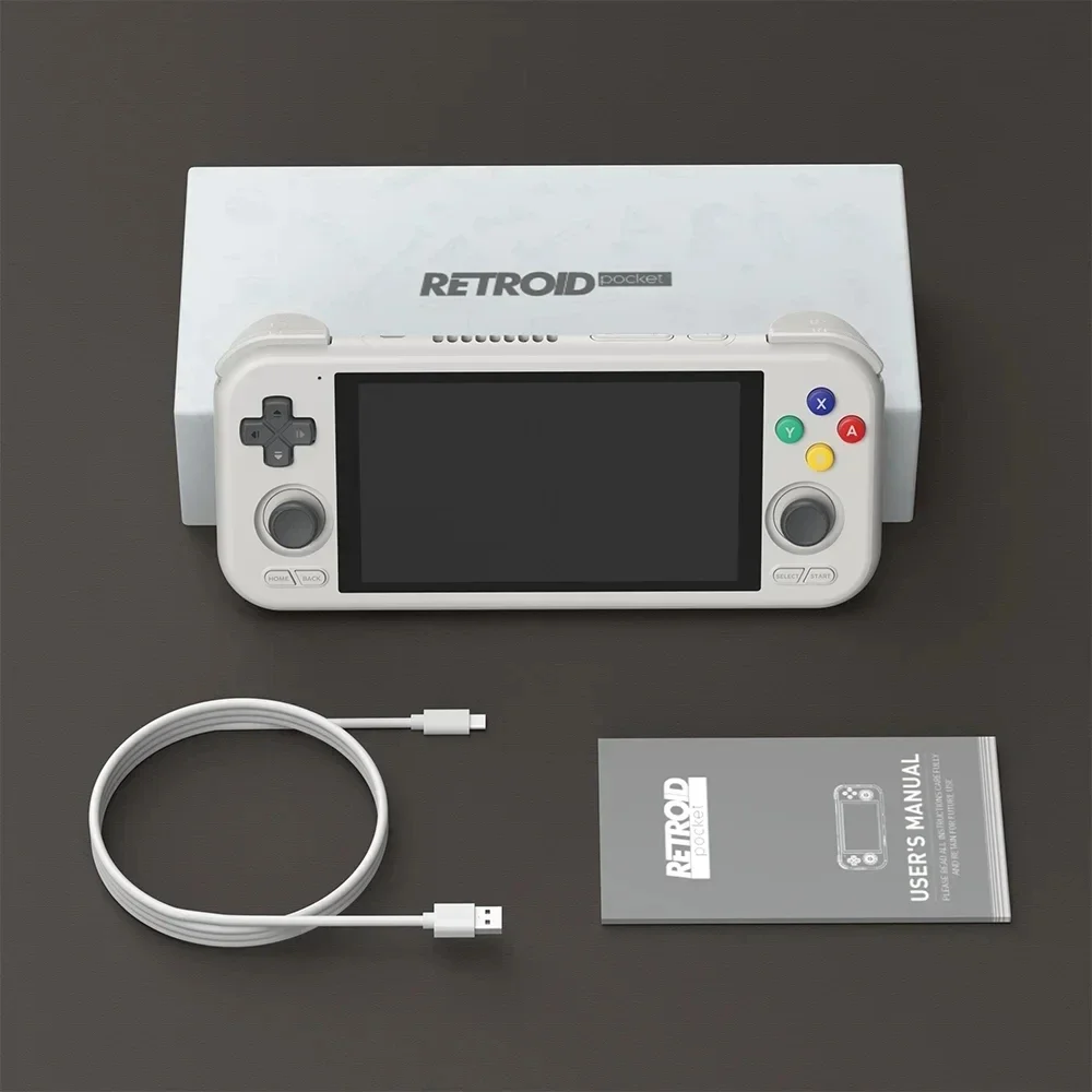 Retroid Pocket 4 Pro وحدة تحكم ألعاب محمولة 4.7 بوصة تعمل باللمس أندرويد 13 HD مخرج بيغاسوس G 512G 60000Games