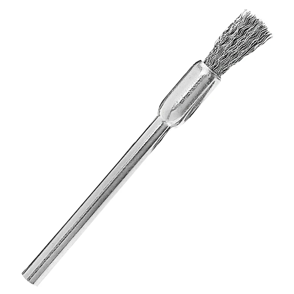 Escova de fio de polimento de aço inoxidável, haste de 3.0mm para metalwokring, ferramenta de polimento, escova de ferramenta abrasiva com 10 peças