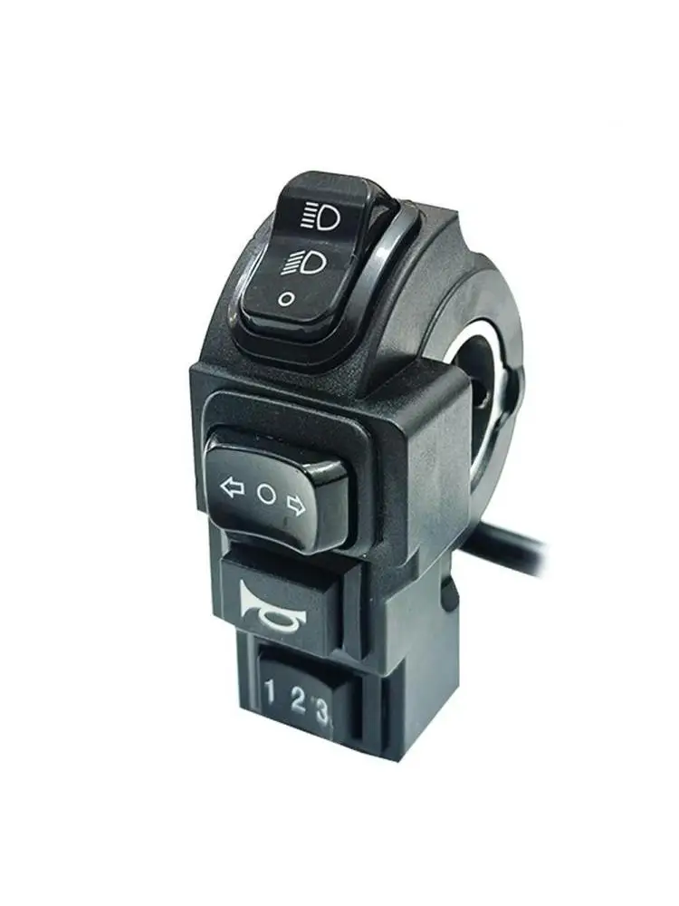 AliExpress NONE 4-in-1 E-bike Headlight Switch Turn Signal And Klaxon Control 9 Pin SM Connector For 22mm Handlebar Accessories