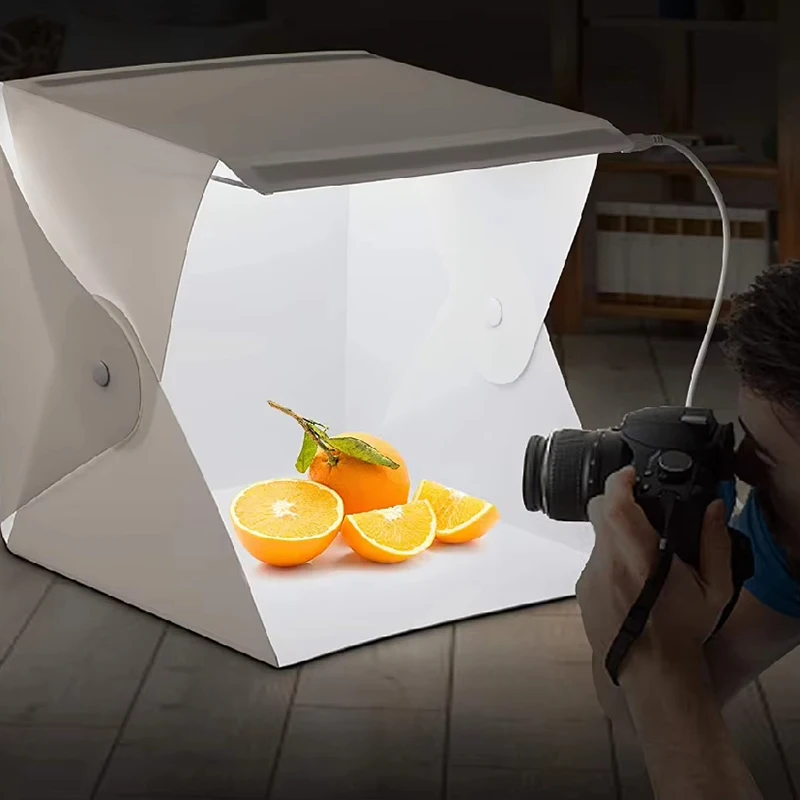 

Портативный складной световой бокс для фотосъемки, светодиодная фотостудия, мини-софтбокс, фон для фотосъемки, фотобокс для DSLR-камер
