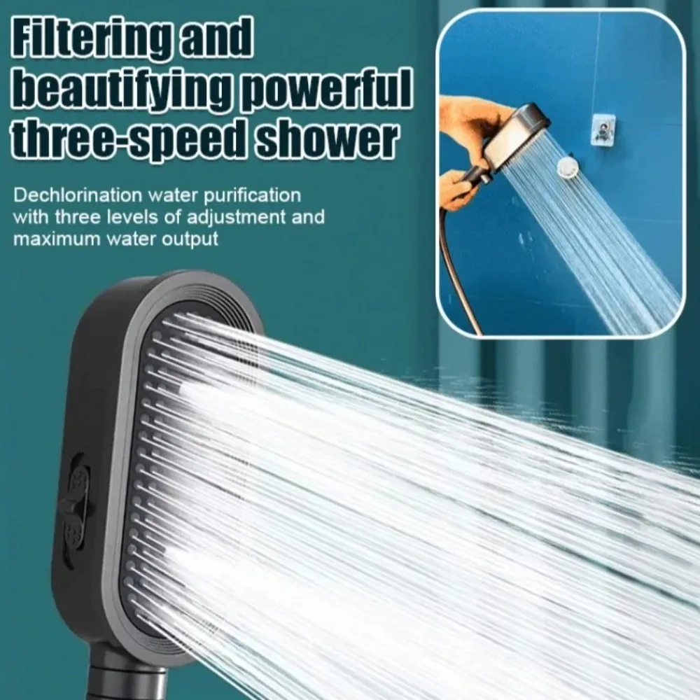 

Домашний душевой набор, душевая насадка высокого давления, 3 режима, аксессуары для ванной комнаты, ручная насадка для душа, сантехника для ванной комнаты, насадка для тропического душа