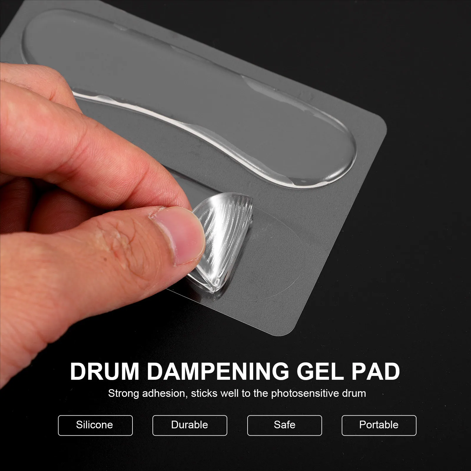 

16Pcs Drum Dampening Gel Pads Silicone Elastic Durable Mute Mat Drum Kit Snare Cowbell Percussion Instrument Tone Control