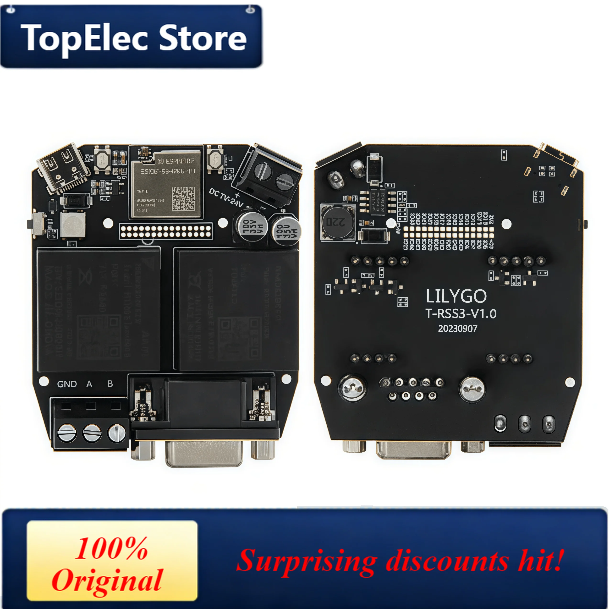 TopElec LILYGO® T-RSS3 ESP32-S3 WiFi Bluetooth 5.0 Development Board RS232 RS485 5V Module
