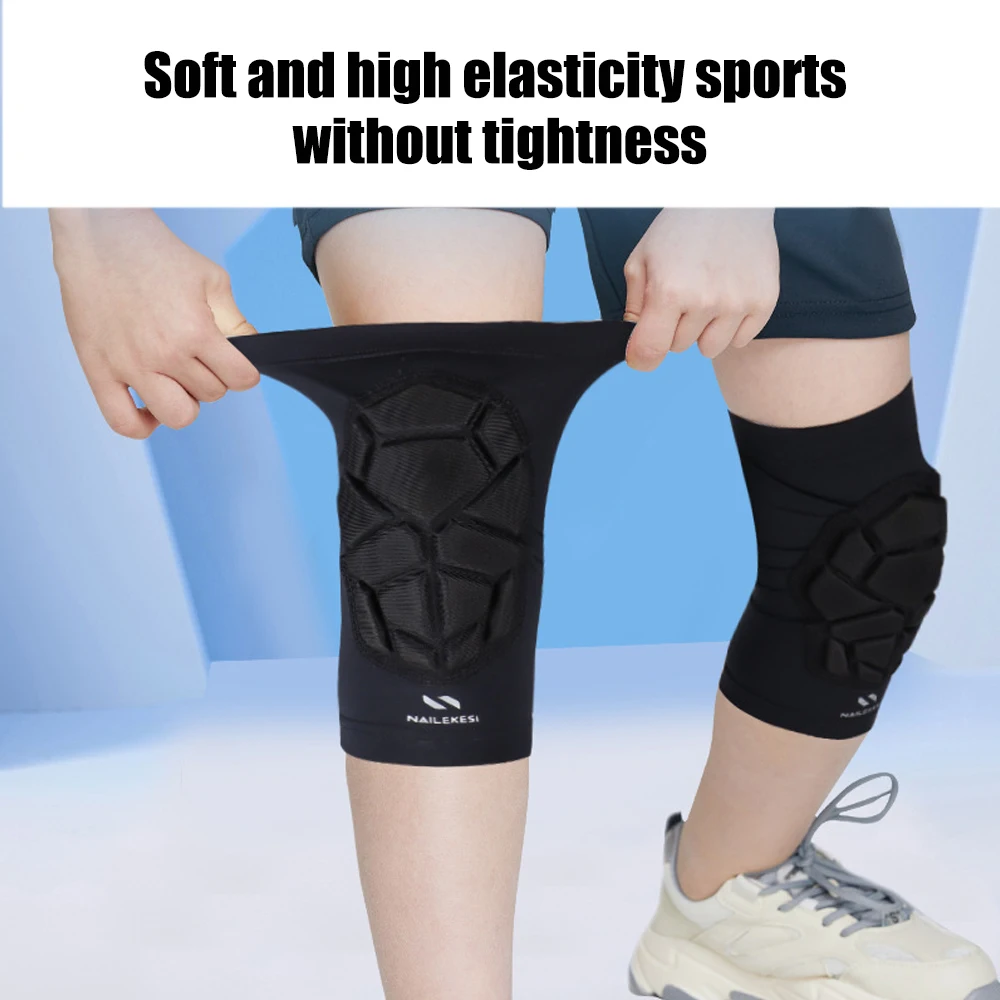 1 قطعة منصات الركبة المصارعة للأطفال الشباب الكبار ، كم ضغط الركبة لكرة السلة الكرة الطائرة كرة القدم ، منصات الركبة قصيرة الأكمام