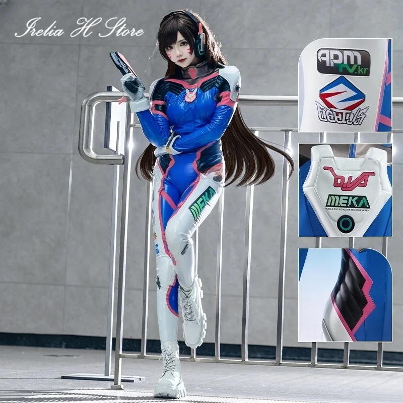 Auf Lager Irelia H Store Dva Cosplay Kostüm Damen Dva Jumpsuit Klassischer Skin Song Hana Spiel Halloween Kostüme