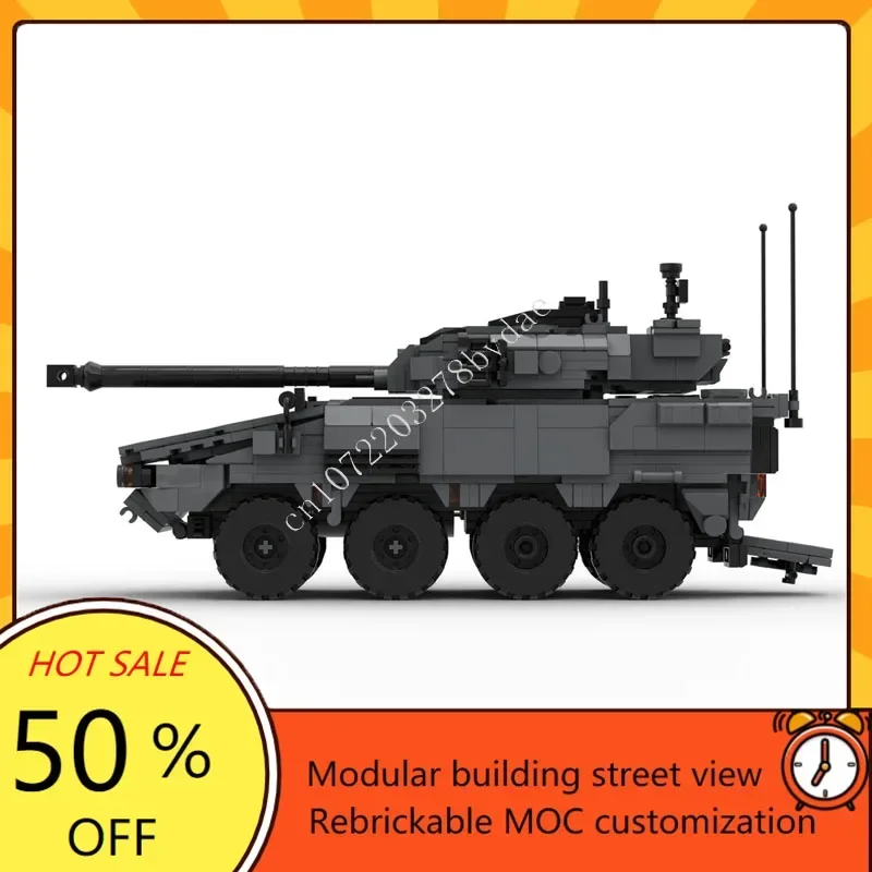 975PCS MOC Military Military Series BOXER MGS Destroyer Armored Car Model Custom Puzzle  DIY Assembly Birthday Toy Xmas Gift