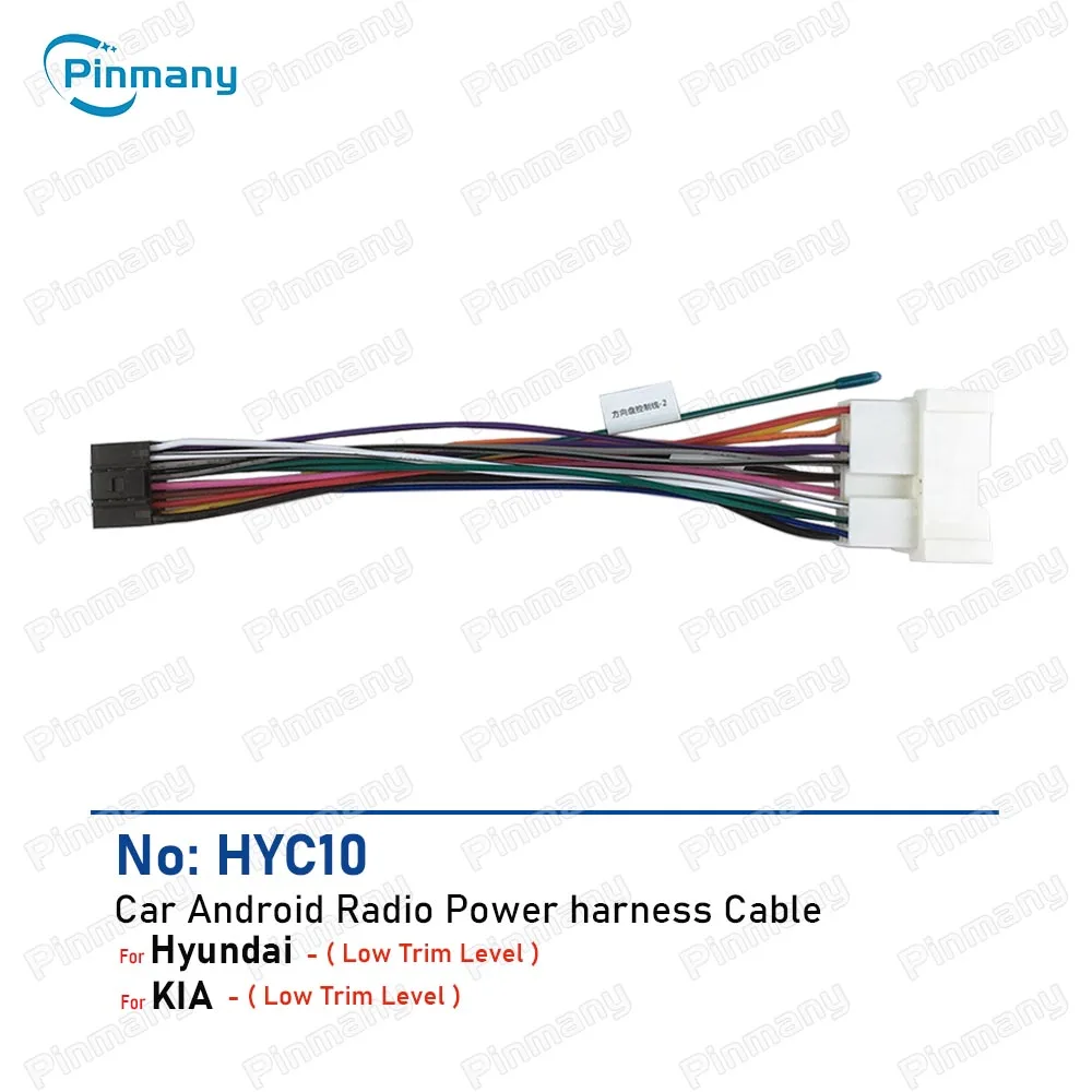 Car Stereo Radio Cable Connector Android Head Unit Power Wire Harness Adapter HYC10 for Hyundai Elantra Getz KIA Cerato Spectra