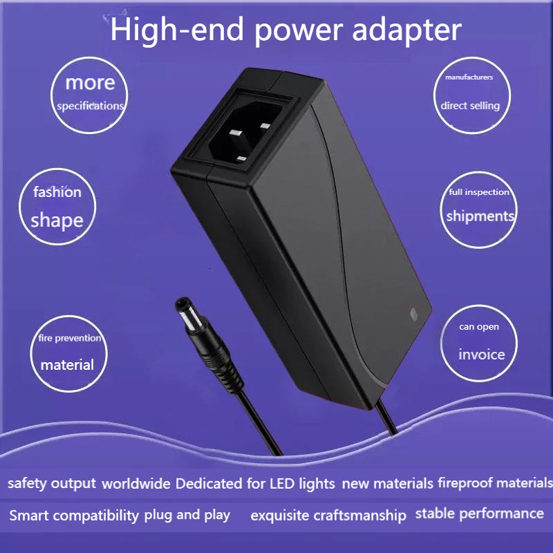 تيار مستمر 12 فولت 5A موائم مصدر تيار التيار المتناوب 110 فولت 220 فولت إلى 12 فولت محول شاحن 5A الولايات المتحدة الاتحاد الأوروبي محول قابس LED سائق ل شرائط ليد الخفيفة