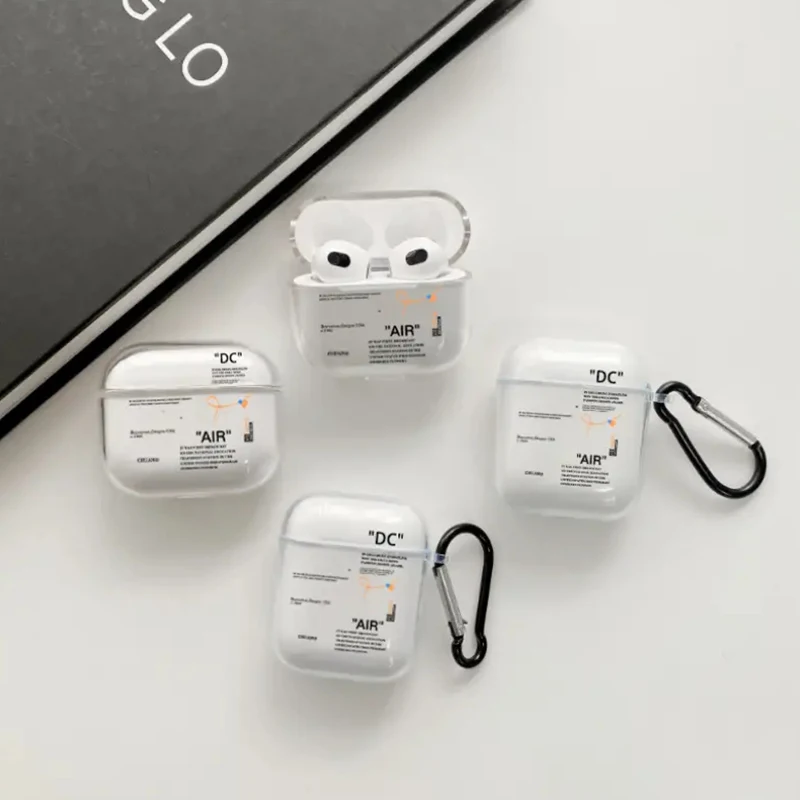 Stylowe białe przezroczyste etui Airpods etui na Airpods 1 2 3 Pro 2 generacji etui na Airpod