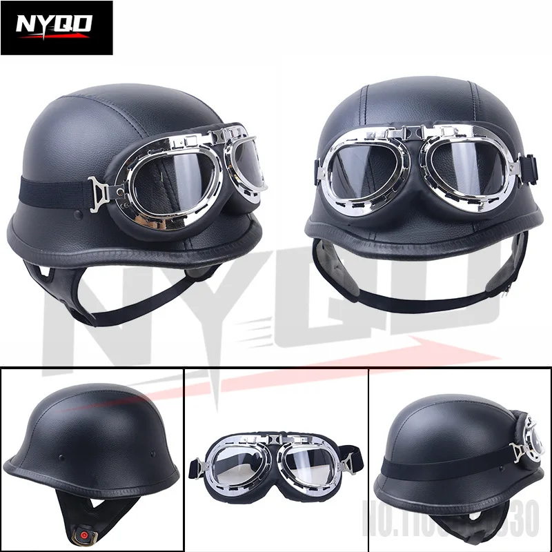 레트로 오토바이 가죽 헬멧, DOT 인증 하프 헬멧, 여름 전기 자전거 헬멧, 809 카스코 모토