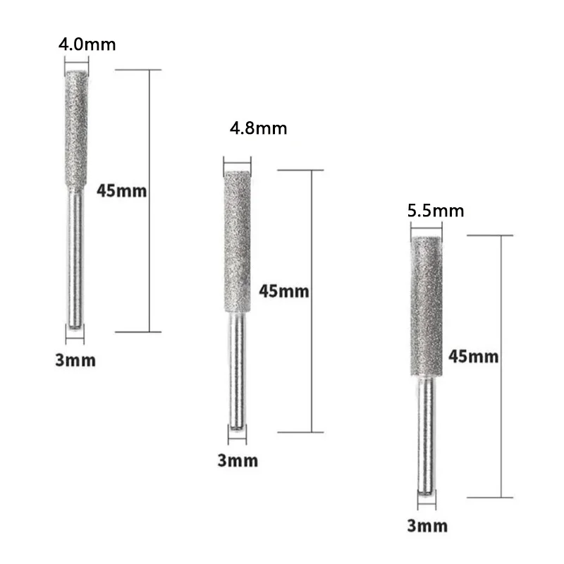8 ชิ้น Chainsaw Bits ไทเทเนียมชุบเพชร Sharpener ความแข็งสูงเลื่อยไฟฟ้าแฟ้ม 4/4. 8/5.5 มิลลิเมตร Chainsaw Sharpener หิน
