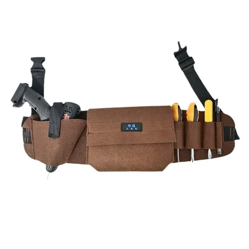 

Waist Tool Belt Tool Storage Bag Adjustable Construction Tool Belt Thickened Nylon Work Tool Apron For Handy Tools Storage