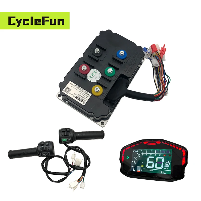 ND96850 96V DC 450A FarDriver Controller With Bluetooth For Program And ONE-LIN Display and T08 Throttle For Electric Motorcycle