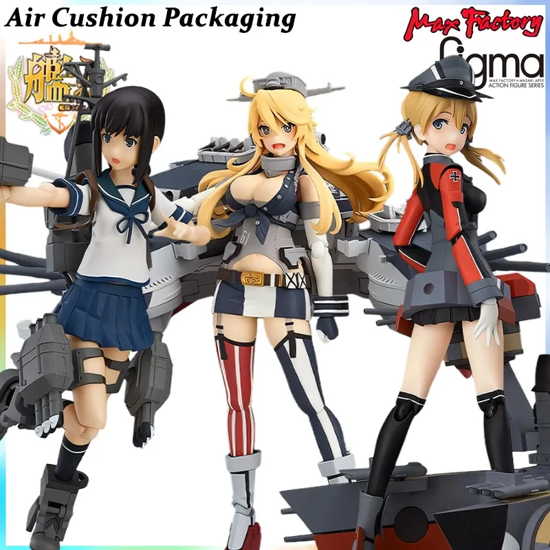 Max Factory Serie Figma Original ‌ Colección Kantai ‌ Figuras de Acción de Anime Japonés Fleet Girl Prinz Eugen Iowa Fubuki, Juguetes Coleccionables