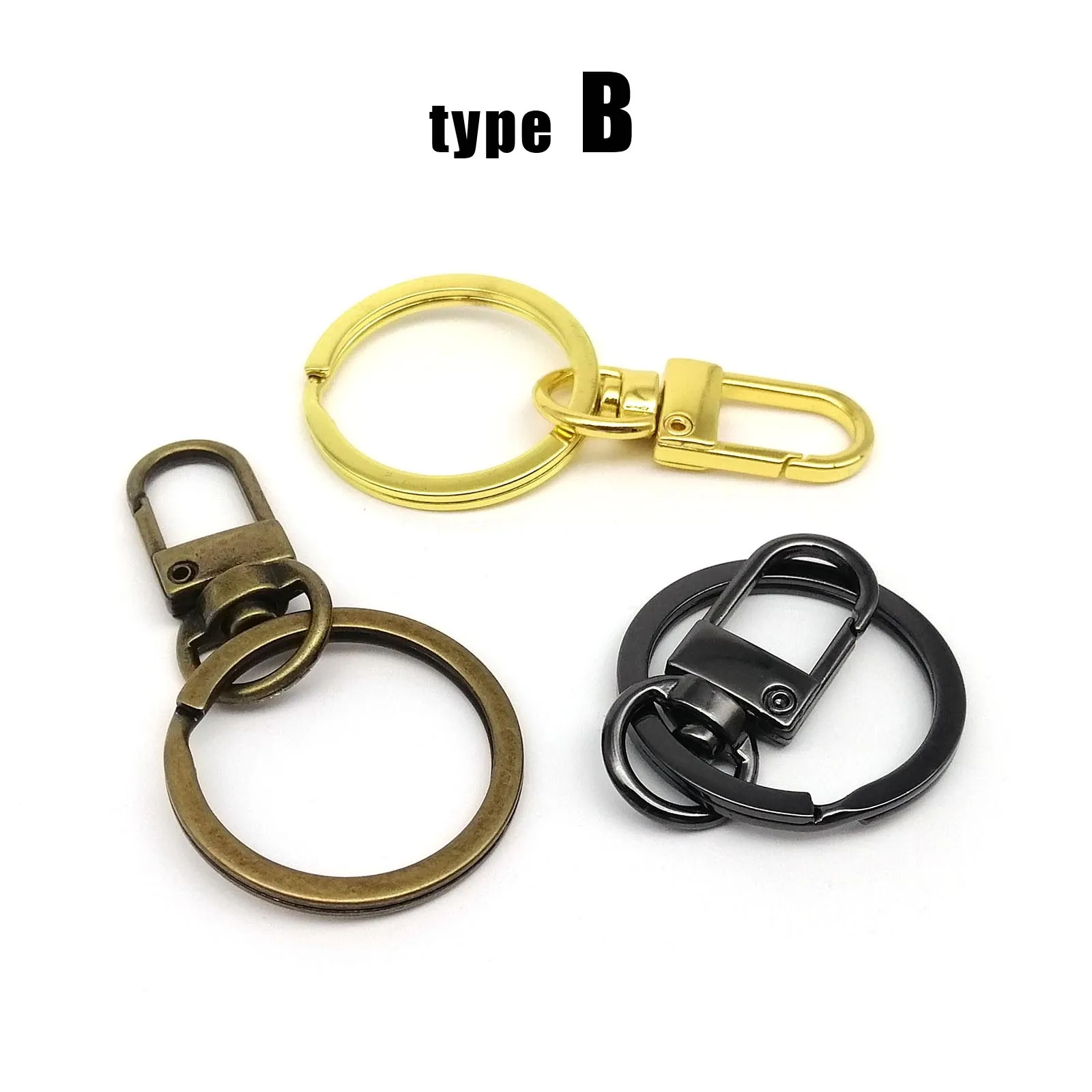 5 stücke Swivel Hummer Auto Schlüssel Ring Schlüsselanhänger Verschluss Clip Trigger Schnalle Snap Anhänger Haken Split Ring 2 typ 8 farbe – Detail 4