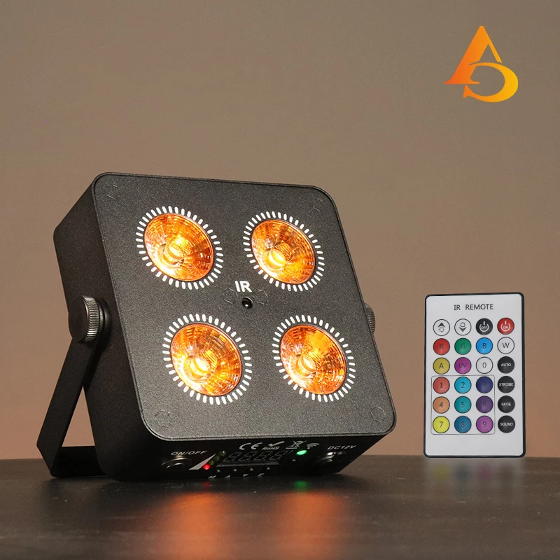 4x18W RGBWA UV 6IN1 Color Battery Wireless  Led Par Light Mini Battery Party Light 2.4G Wireless