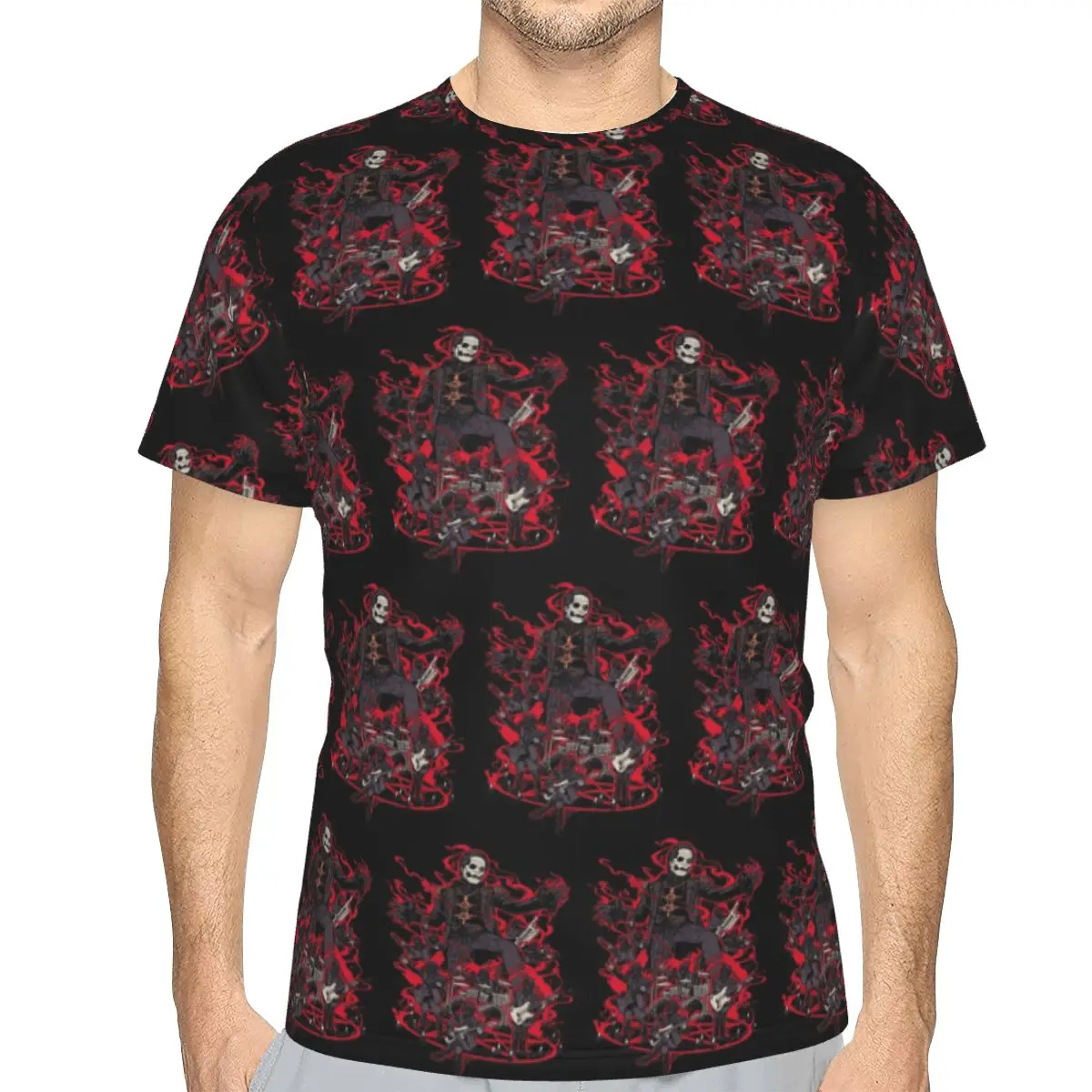 100% Cotton Tobias Forge Ghost T-Shirt Men's Fashion T Shirt Men Crew Neck Summer Shirts Tops