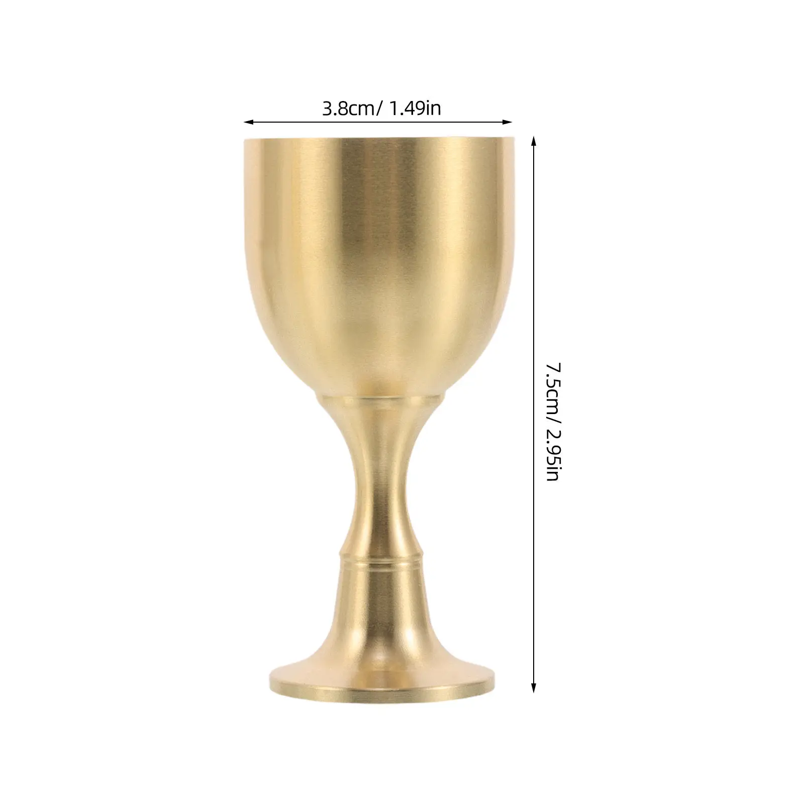 2Pcs Vintage Gold Goblet Retro Brass Chalice Cup Decorative Medieval Drinking Goblet for Christmas Renaissance Worship Barware