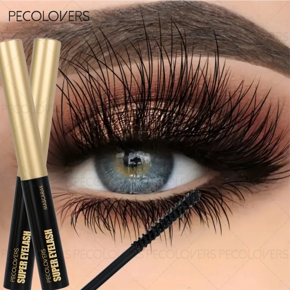 Rímel preto de longa duração à prova d'água, secagem rápida, alongamento 3D, cílios curvados, maquiagem, beleza, cosméticos para os olhos