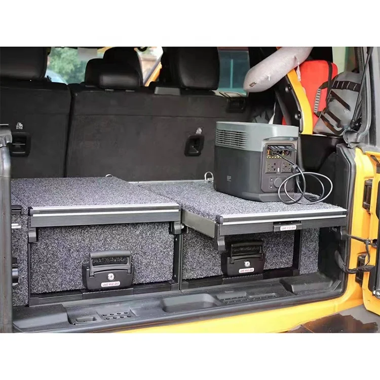 

suitable for Car Drawer Rear Cargo Storage Box SUV Pickup Truck OEM 4x4 Off-Road Accessories Kitchen Kits Roller for JL SIDE SUB