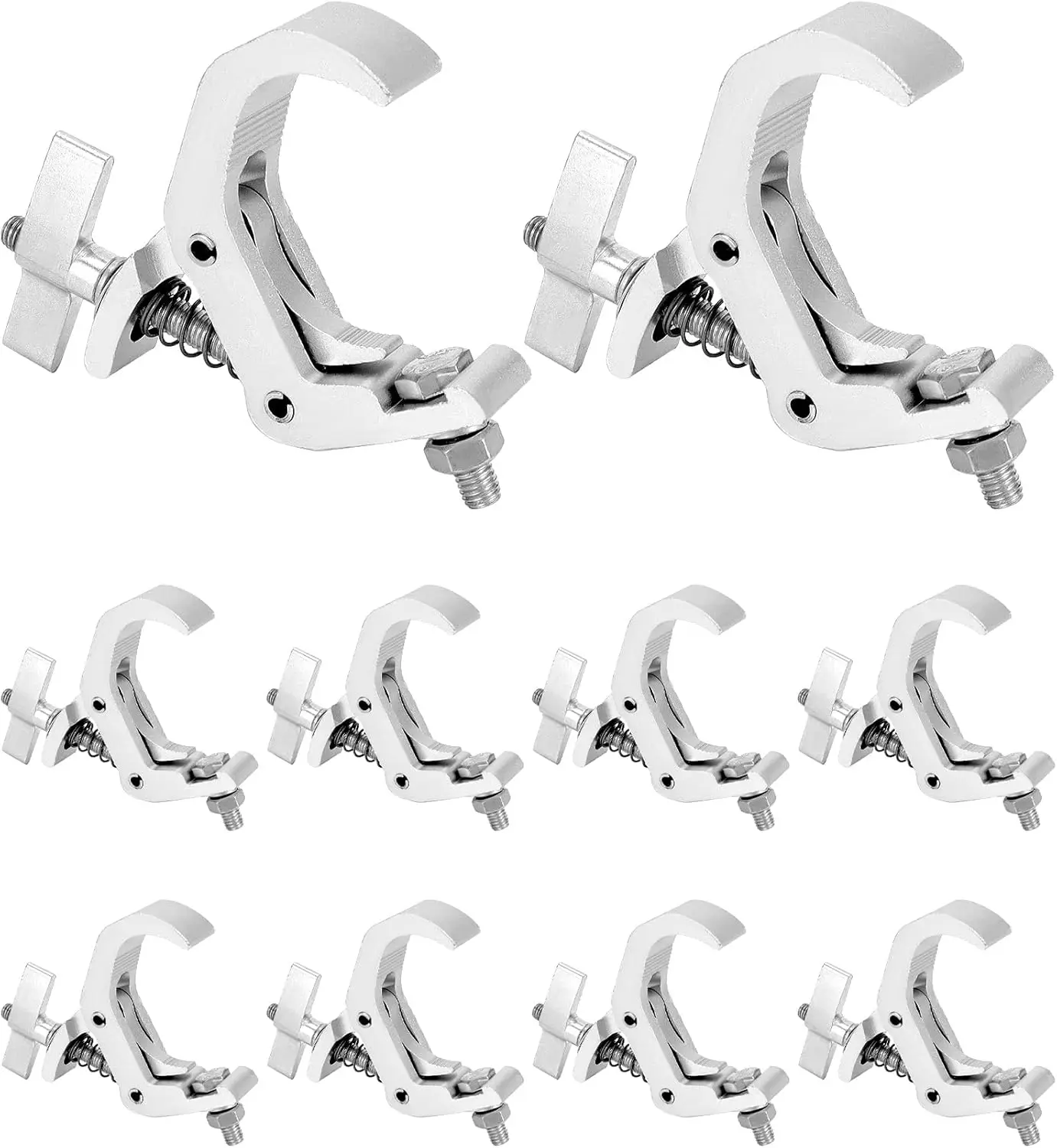 مشابك إضاءة احترافية للمسرح، 10 عبوات من أجل تروس 1.57-2.36 بوصة، سعة 330 رطل