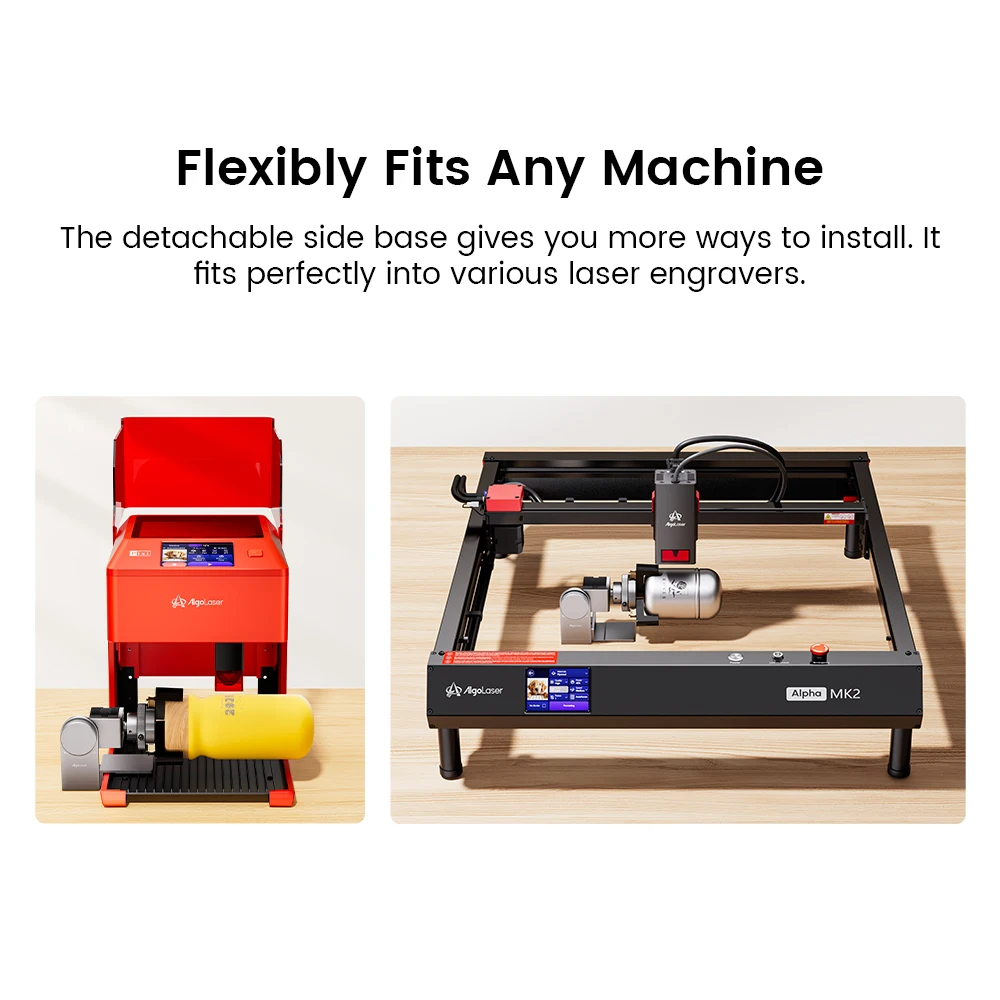 AlgoLaser ARC 2.0 3‑in‑1 Rotary Roller Module Ring Chuck Rotary Attachment for Laser Engraver Tumbler Mug Bottle Engraving DIY view 5