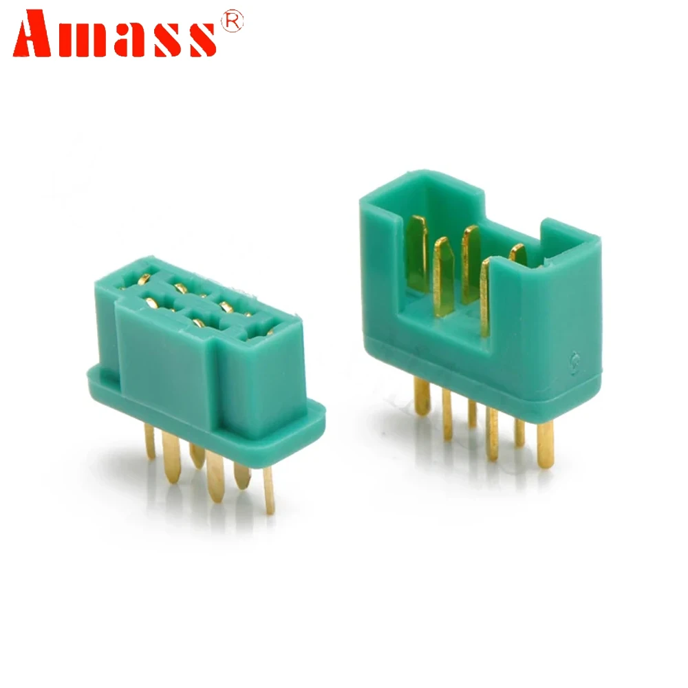 5pair/lot Amass MPX Male Female 6-pin Plug Connector Gold Plating For RC Model Part Airplane Plane Drone Toys DIY Parts