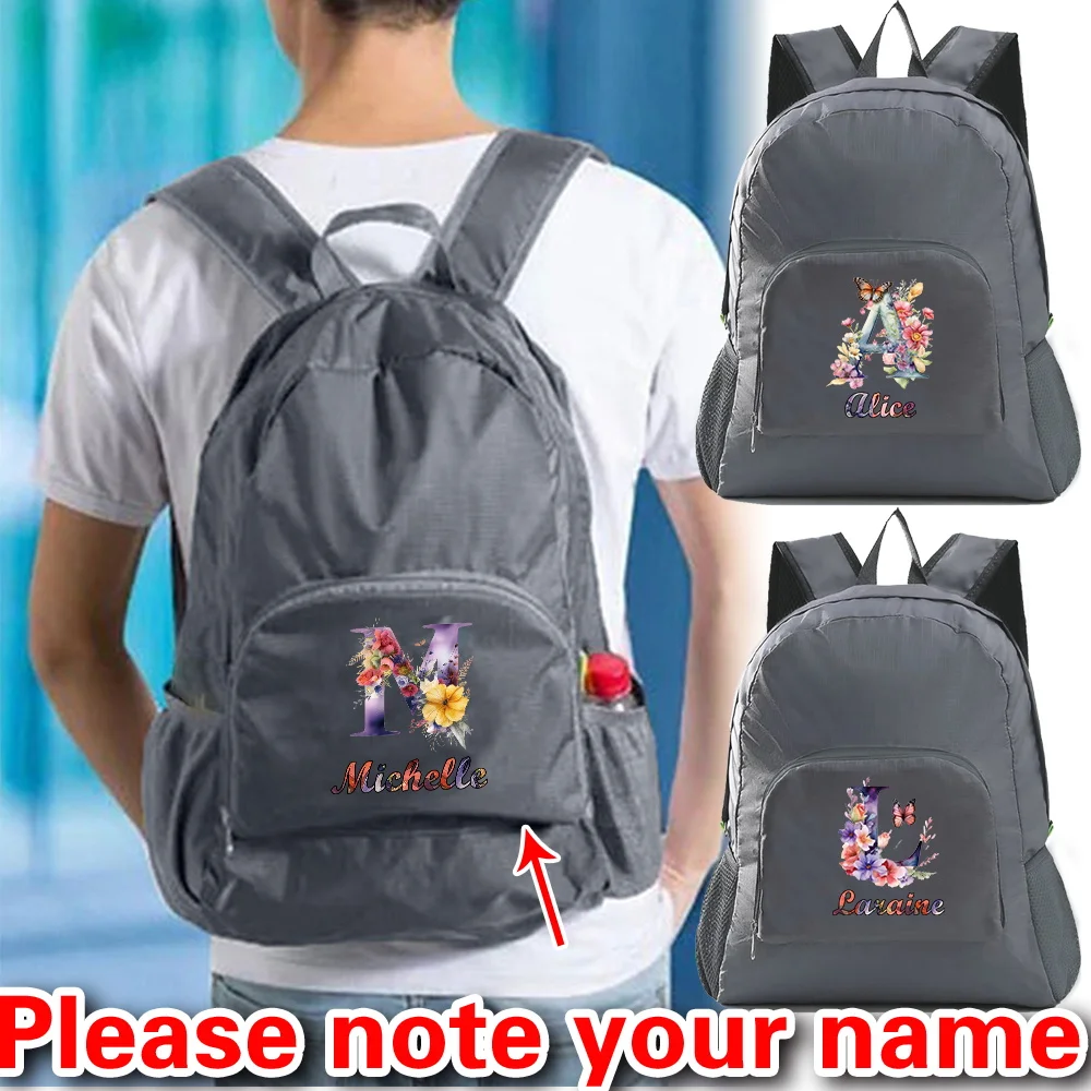 

Персонализированная дорожная сумка для фитнеса, водонепроницаемая, сверхлегкая, складной рюкзак для пешего туризма, сумка для хранения