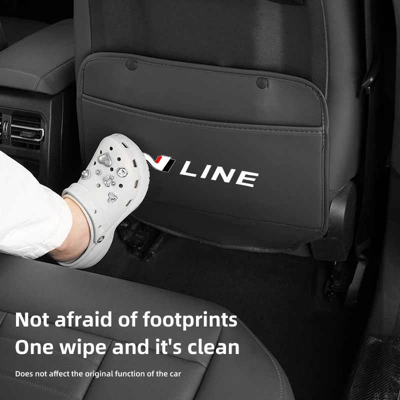 

Car Seat Anti-Kick Pad Leather Back Protector Cover For Hyundai Nline I30 I20 IX35 Tucson Accent Elantra Getz Genesis Sonata Pal