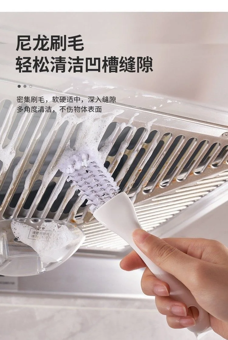V Shape BBQ Grill Cleaning Brush with Scraper, Wire Bristle Oven Rack Grate Cleaner Brush Kitchen Stove Gap Cleaning Tool - view 5