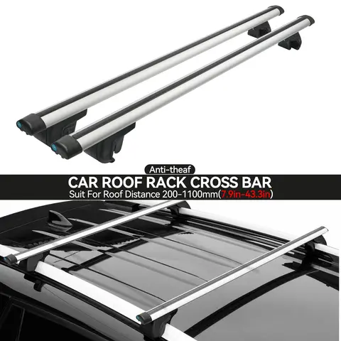 Universal 47.2Inch Car Roof Racks Cross Bars Crossbar Luggage Carrier Anti-theft