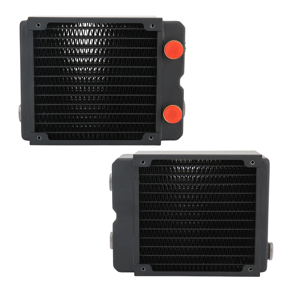 Computer Radiator PC Water Cooling Heatsink Computer Water Cooling Copper Radiator 3-Layer 12-Tube PC Cooler Heatsink 120mm G1/4