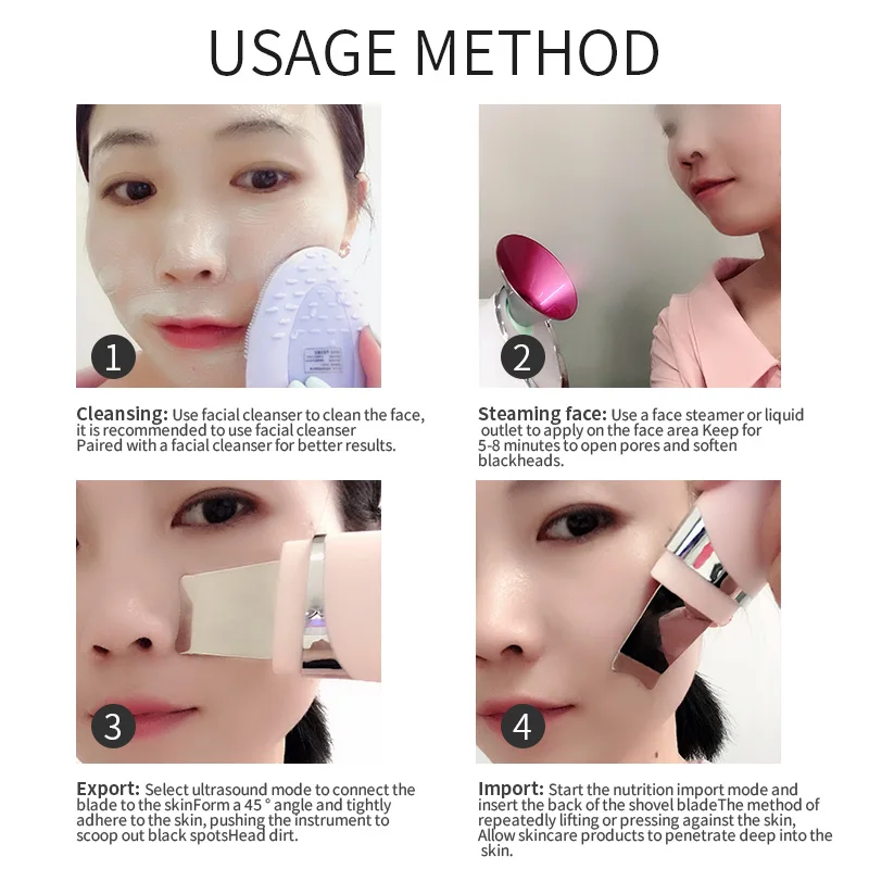 KSKIN professionale elettrico viso pelle morta Peeling pulizia sonica Scrubber ad ultrasuoni per la pelle