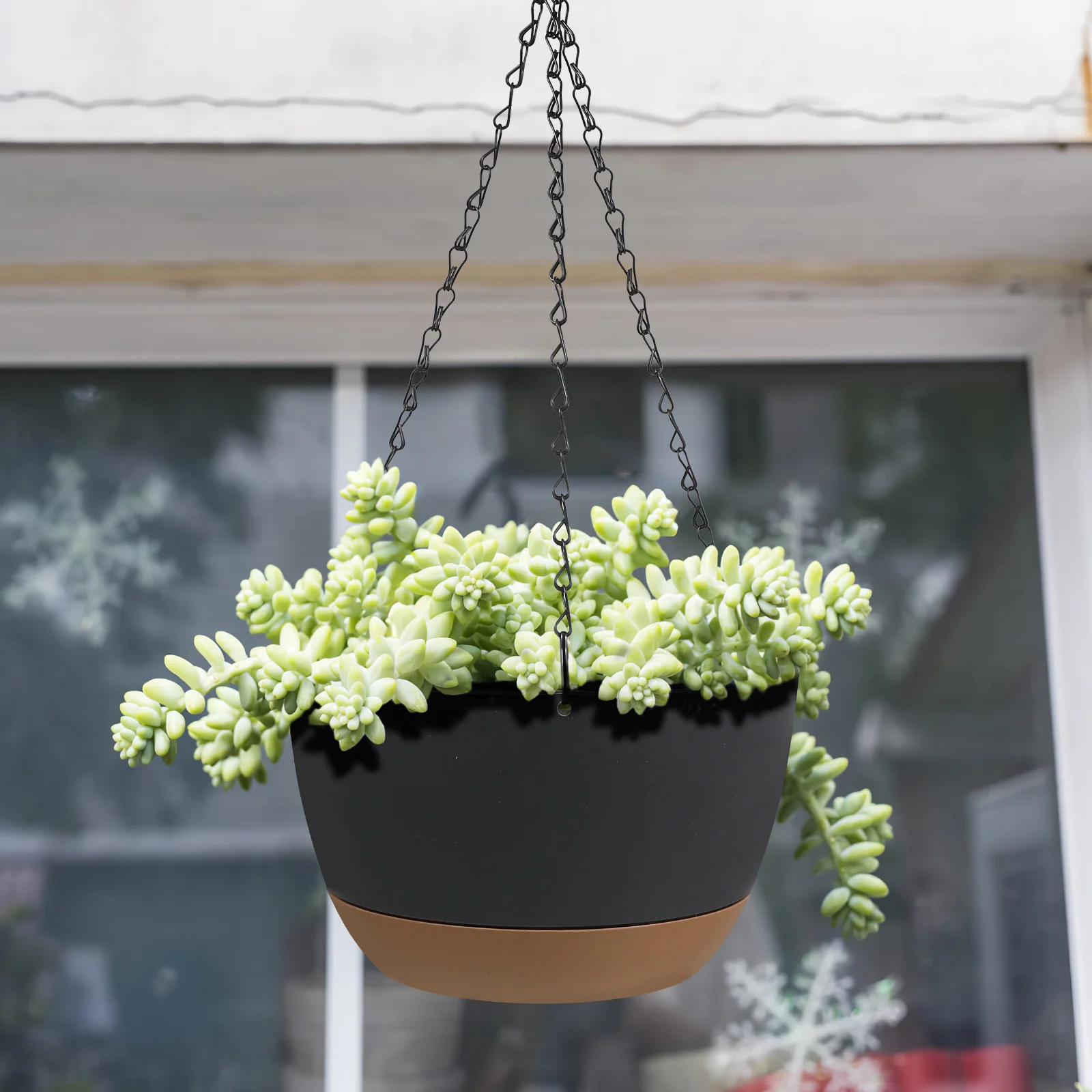 

2Set Hanging Baskets for Plants Elegant Design Sturdy Material Easy to Install Indoor Outdoor Use Hanging Planter