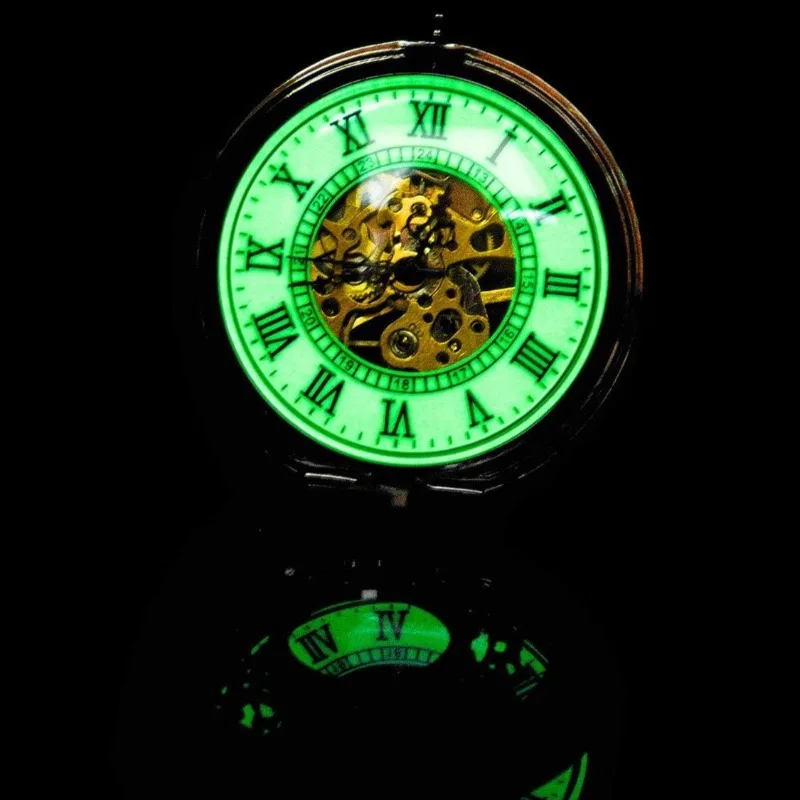 New nostalgic carved pocket watch retro flip exquisite automatic mechanical pocket watch for men and women