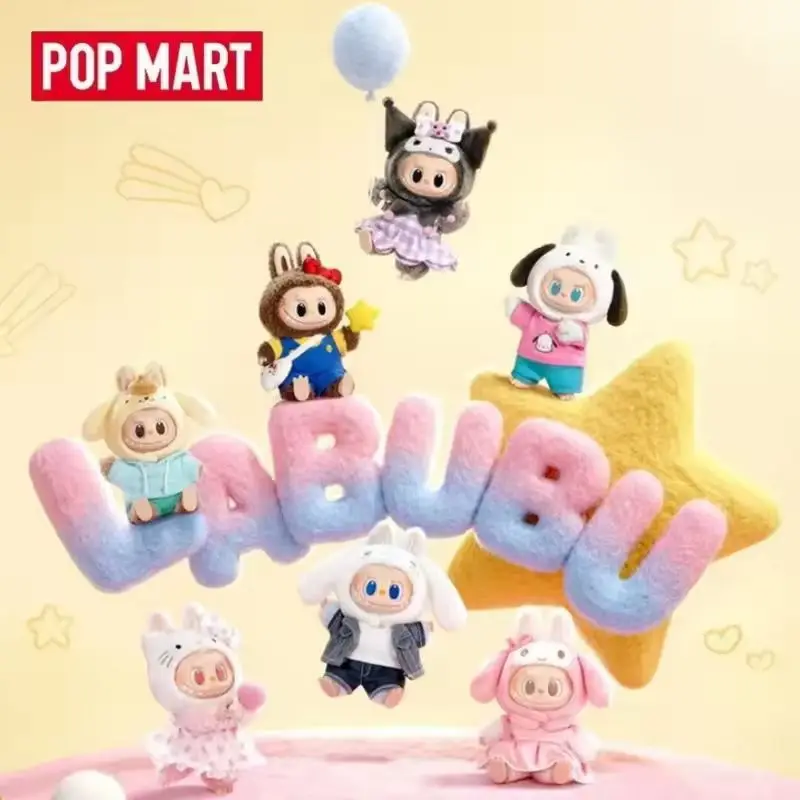 

100% Оригинальный POP MART THE MONSTERS X Hello Kitty: Виниловый плюшевый брелок-подвеска, коллекционная мультяшная подвеска для сумки, милая аниме-игрушка (слепая коробка)