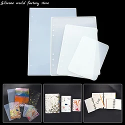 Silicone World A4 A5 A6 A7 DIY Notebook Cover Resin Mold Crystal Epoxy Silicone Molds Transparent Book Molds Gift Resin Craft