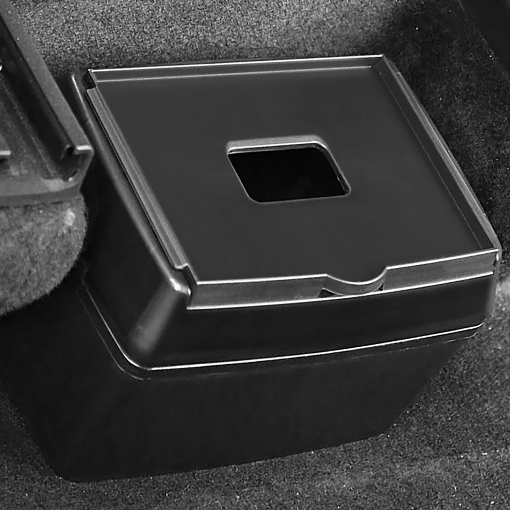 

For Tesla Model 3 2017-2023 Car Rear Organizer Box Multifunctional Storage Box Back Storage Box Car Rear Interior Storage Box